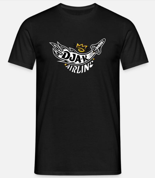 "DJA-K AIRLINE" TEE-SHIRT NOIR